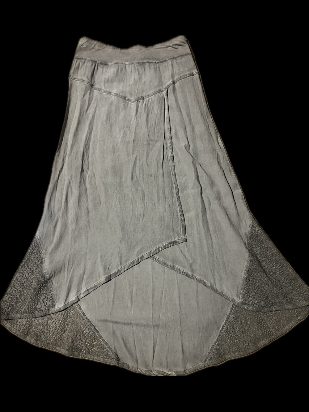 XCVI Grey Layered Skirt, Boho, Western, Hipster, Relaxed Casual Coquette